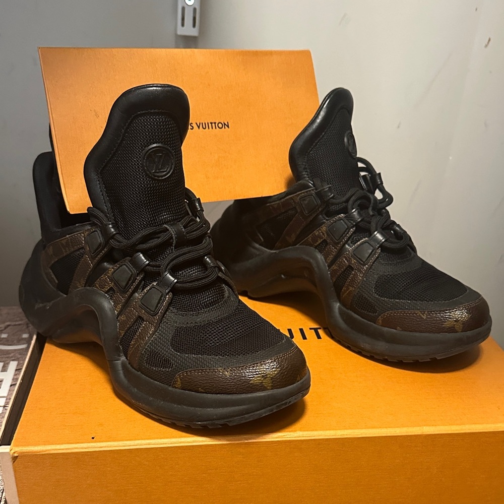 Louis Vuitton Black and Brown Women's Sneakers